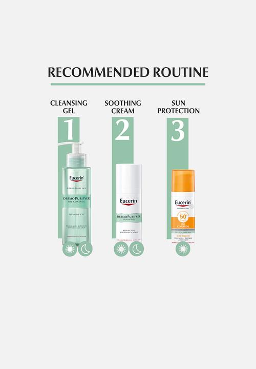 Eucerin - DermoPurifyer Oil Control Soothing Face Day Cream, SPF 30, 50ml