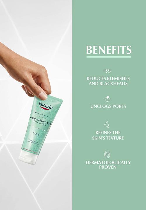 Eucerin - DermoPurifyer Oil Control Facial Scrub for Acne-Prone Skin, 100ml