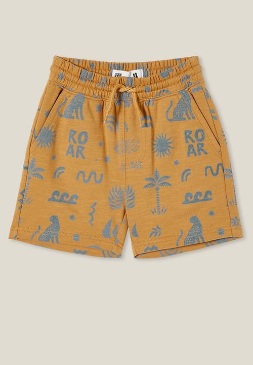 Cotton On - Henry slouch short - mustard seed/steel roar yardage