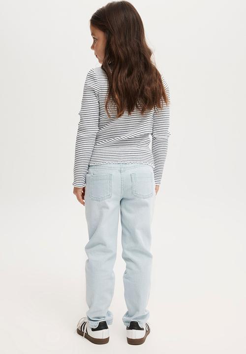 Cotton On - India mom jean - bleach blue wash