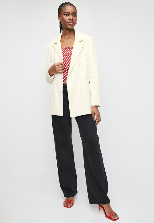Superbalist - Double breasted blazer - ecru