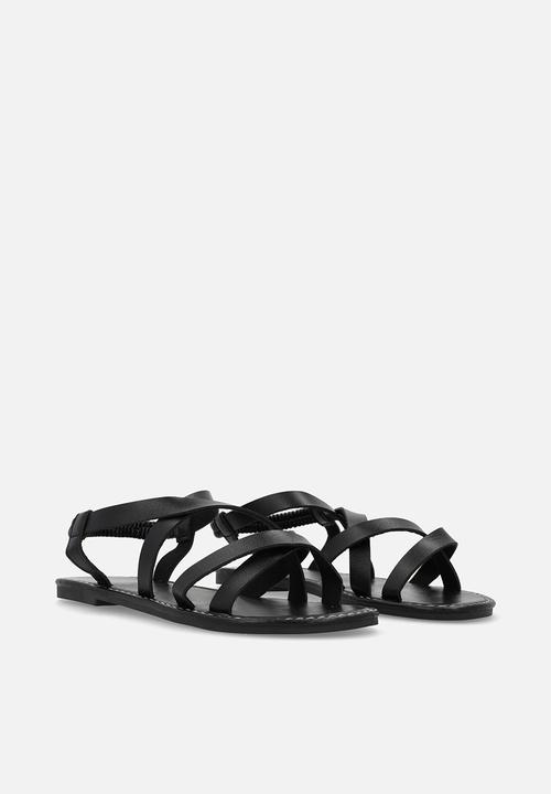 Pop Candy - Criss cross sandals - black