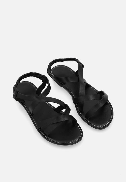 Pop Candy - Criss cross sandals - black