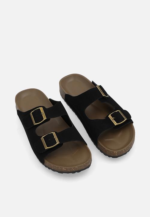 Pop Candy - Double buckle slides - black