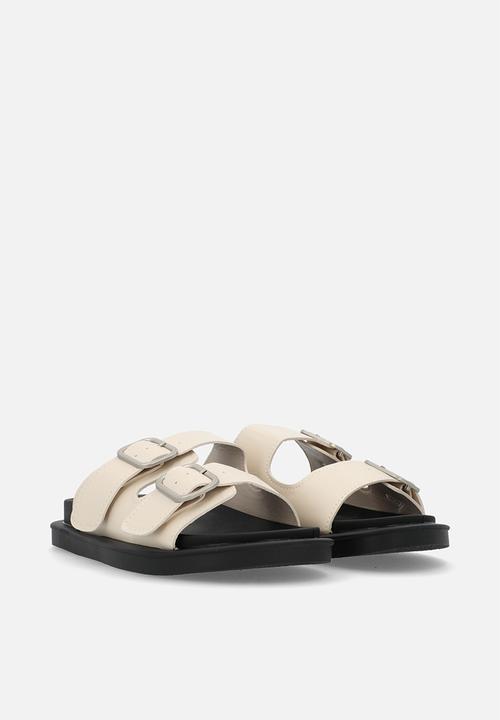 Pop Candy - Double buckle slides - beige