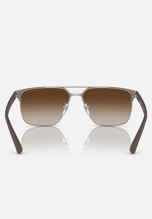 Emporio Armani - Emporio Armani 0ea2134 58 modern sunglasses - matte brown/gunmetal