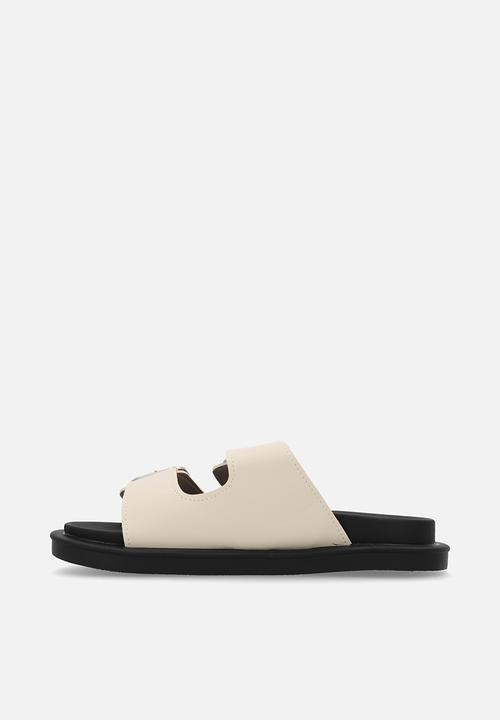 Pop Candy - Double buckle slides - beige