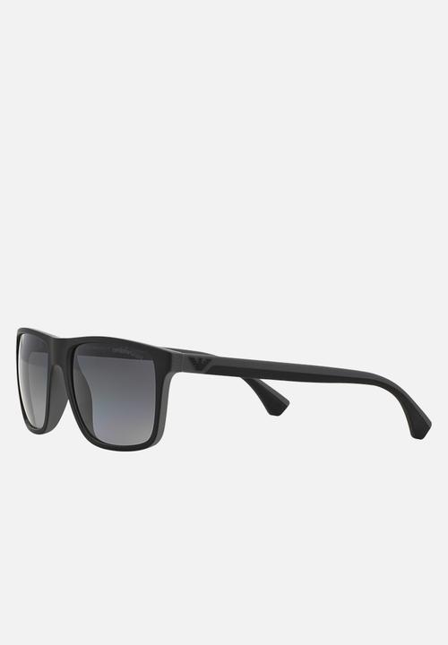 Emporio Armani - Polar grey gradient lens with black grey rubber sunglasses 56mm - black