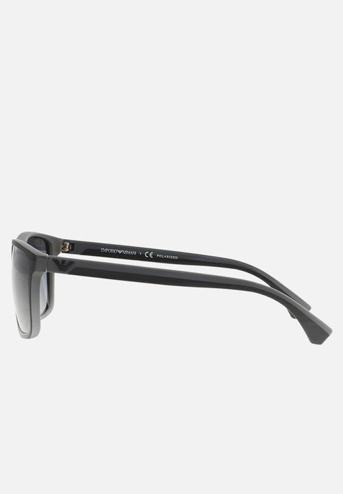 Emporio Armani - Polar grey gradient lens with black grey rubber sunglasses 56mm - black