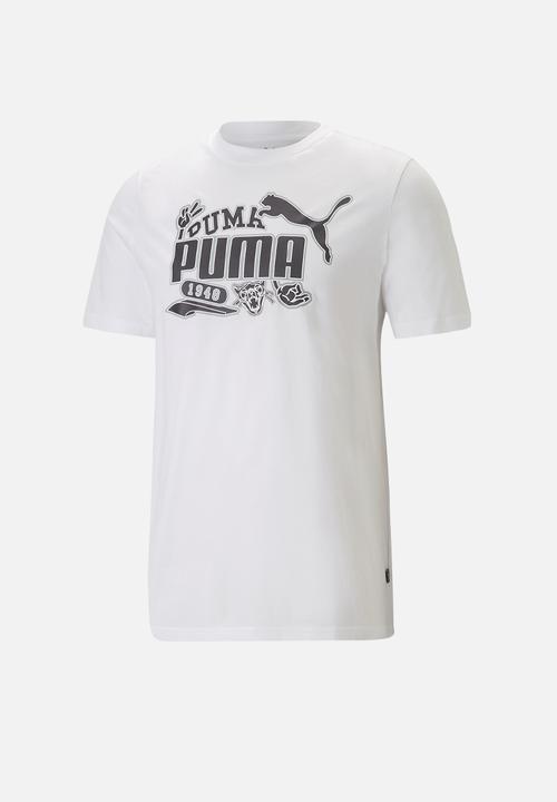 PUMA - Graphics icon tee - puma white