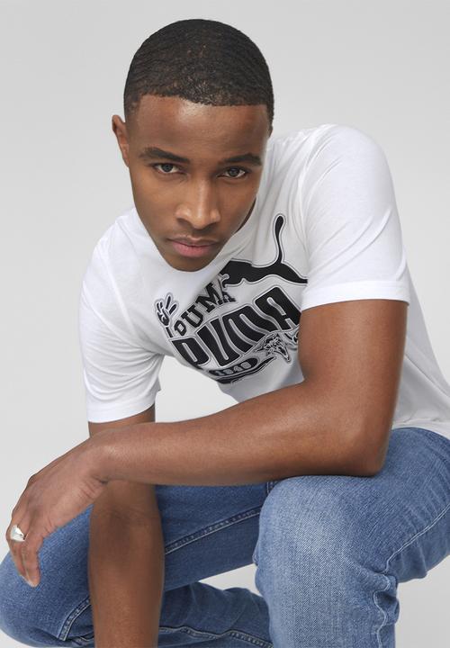 PUMA - Graphics icon tee - puma white