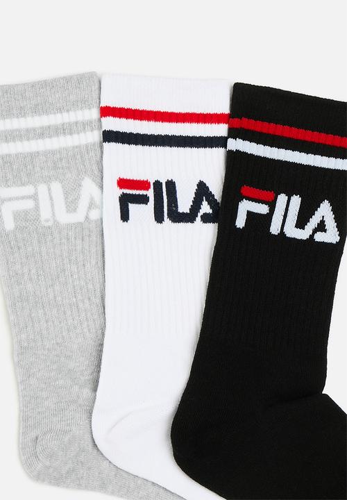 FILA - Mens stallone tube sock 3 Pack - multi
