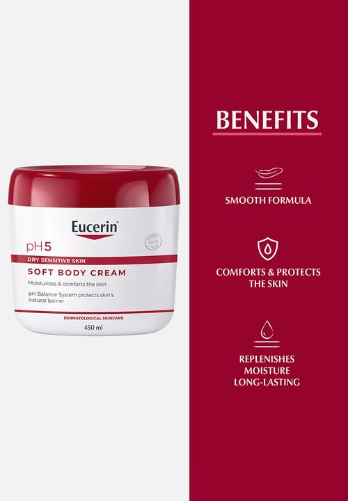 Eucerin - PH5 Soft Body Cream, for Dry & Sensitive Skin, 450ml