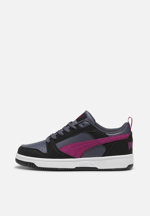 PUMA - Puma Rebound V6 Lo Cord Jr - Puma Black-Magenta Gleam-Galactic Grey