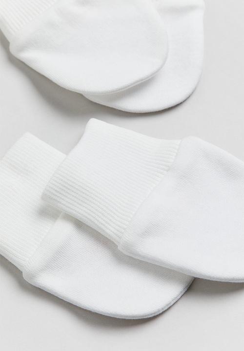 H&M - 2-Pack scratch mittens - white