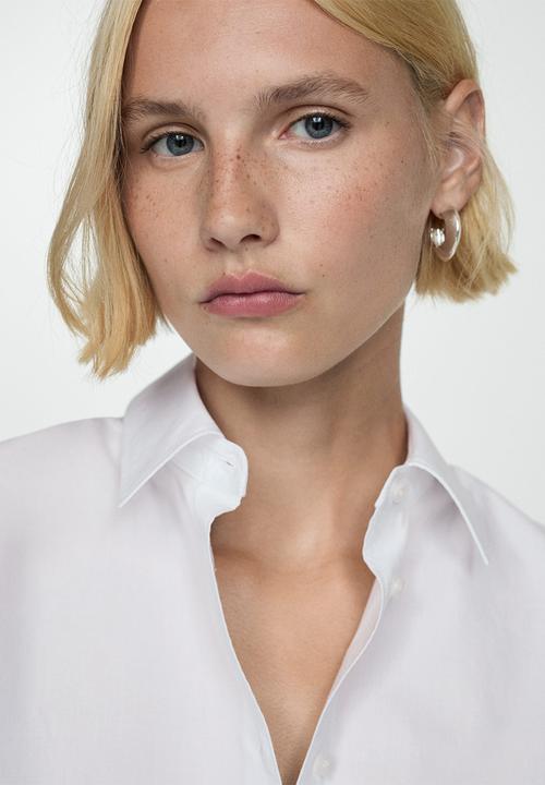 MANGO - Shirt Regu - Natural