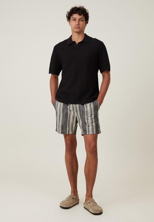Cotton On - Resort short sleeve polo - jet black