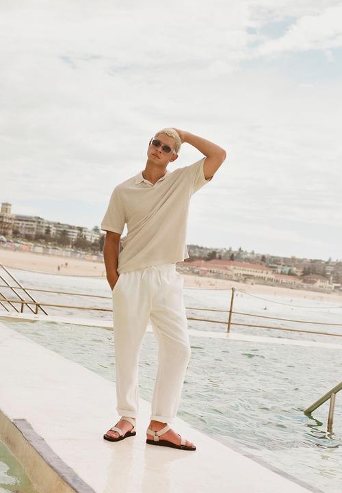 Cotton On - Resort short sleeve polo - bone