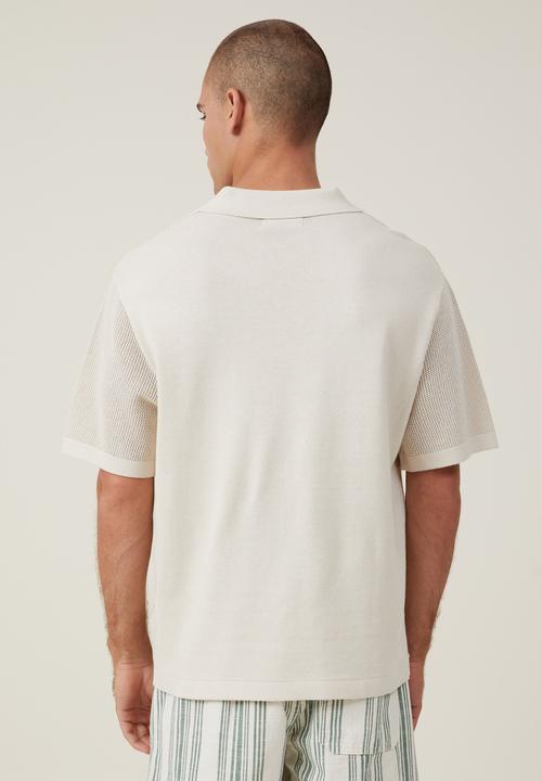 Cotton On - Resort short sleeve polo - bone