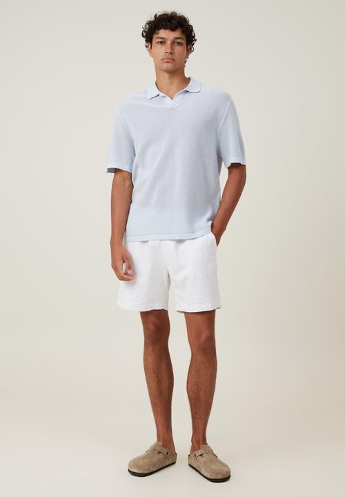 Cotton On - Resort short sleeve polo - light blue