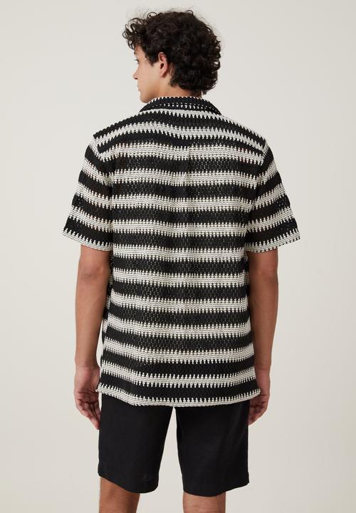 Cotton On - Linen pleat short - black 