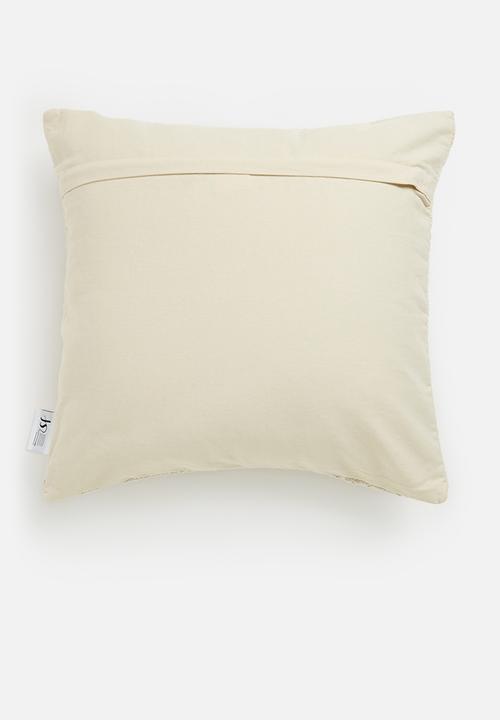 Sixth Floor - Vintage embroidery cushion cover - Natural
