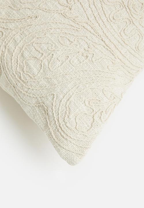 Sixth Floor - Vintage embroidery cushion cover - Natural