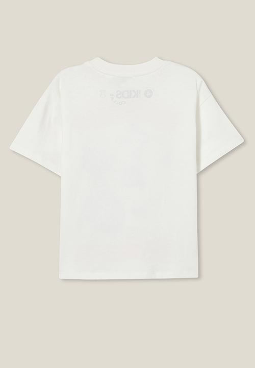 Cotton On - Disney Snow White drop shoulder short sleeve tee - white/vanilla