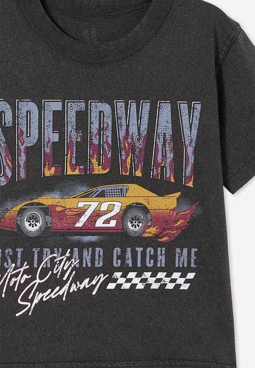 Cotton On - Jonny short sleeve graphic print tee - phantom/speedway 72
