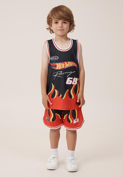 Cotton On - Hot wheels basketball short - black