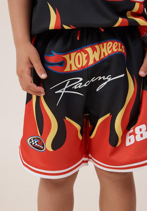 Cotton On - Hot wheels basketball short - black