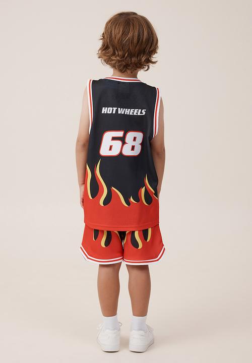 Cotton On - Hot wheels basketball short - black