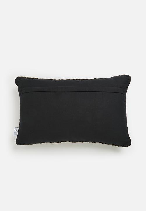 Sixth Floor - Dru woven cushion cover 40x60 - Black