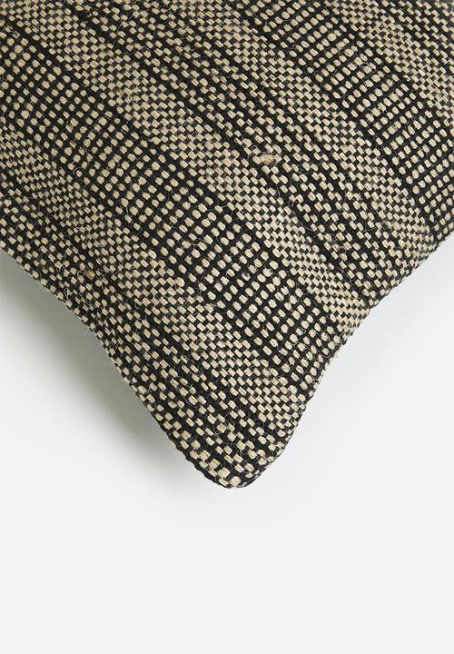 Sixth Floor - Dru woven cushion cover 40x60 - Black