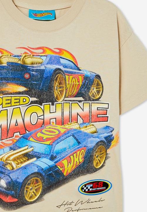 Cotton On - Hot Wheels drop shoulder short sleeve tee - rainy dayne