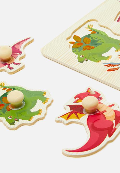 Pop Candy - Wooden dinosaur puzzle - multi