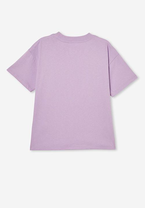 Cotton On - Barbie drop shoulder short sleeve tee - lilac