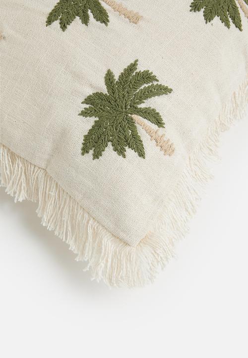 Sixth Floor - Palm woven cushion cover - natural