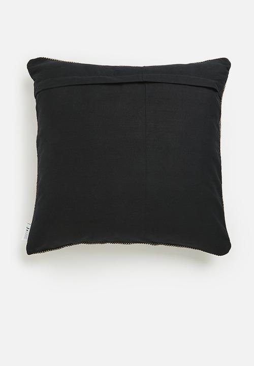 Sixth Floor - Dru woven cushion cover 60x60 - black