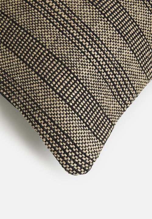 Sixth Floor - Dru woven cushion cover 60x60 - black