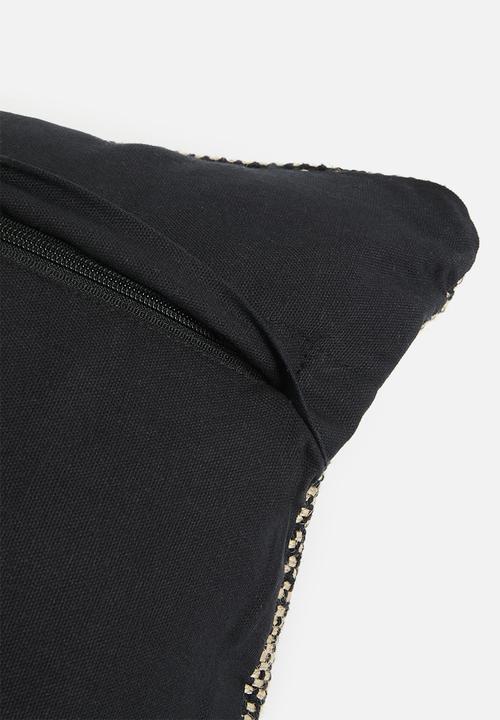 Sixth Floor - Dru woven cushion cover 60x60 - black