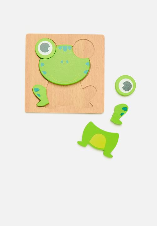 Pop Candy - Wooden frog jigsaw puzzle board - multi