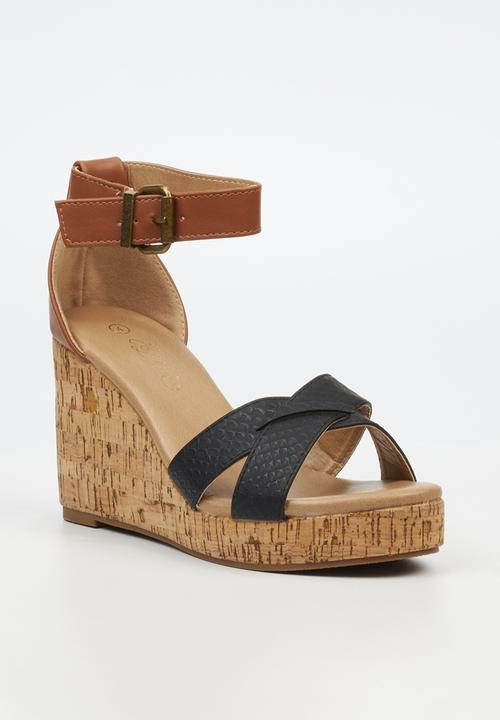 Miss Black - Bordo 1 wedge - black