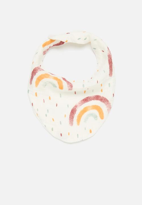 Pop Candy - 2 Pack rainbow print bib - multi