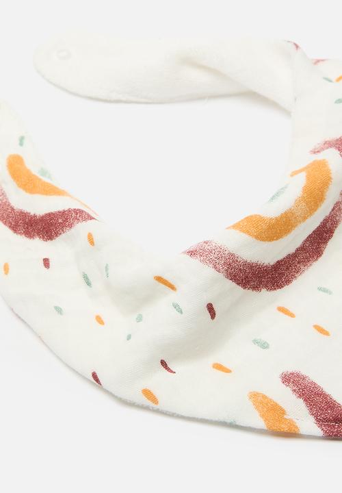 Pop Candy - 2 Pack rainbow print bib - multi