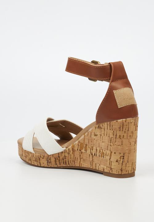 Miss Black - Bordo 1 wedge - white