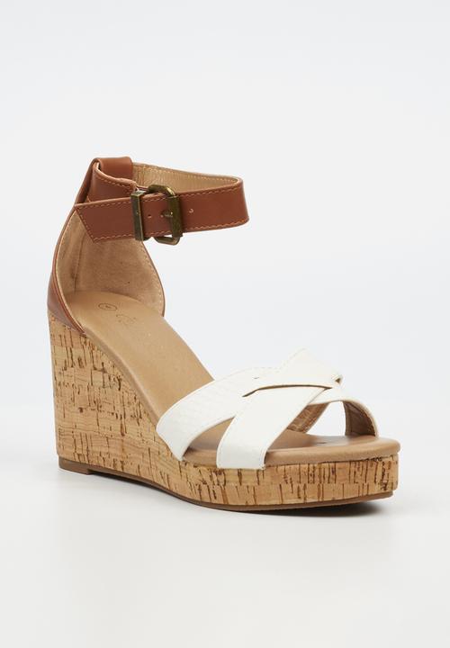 Miss Black - Bordo 1 wedge - white