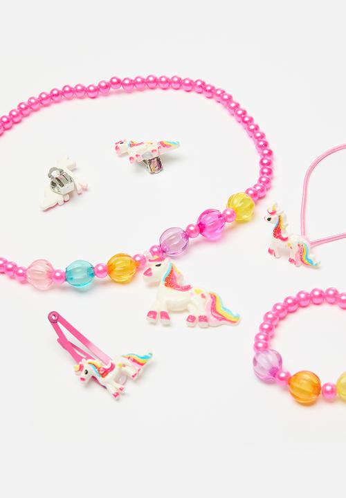 Pop Candy - 6 Piece necklace and headband set - multi