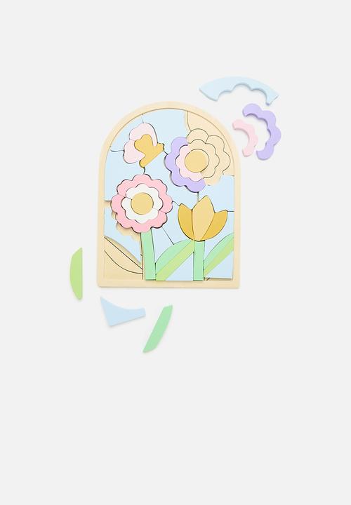 Pop Candy - Wooden flower jigsaw puzzle - multi