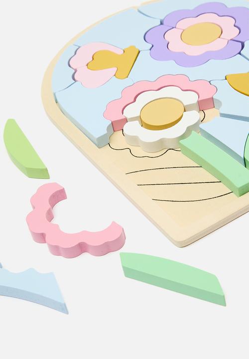 Pop Candy - Wooden flower jigsaw puzzle - multi